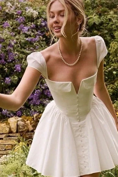 cap sleeve homecoming dresses Taffeta Short Mini Homecoming Dress Cap Sleeves – TANYA BRIDAL