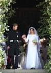 Meghan Markle Mermaid Wedding Dress With 3/4 Sleeves White Dresses