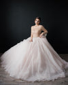 Long Sleeves Beads Ball Gown Tulle Wedding Dresses