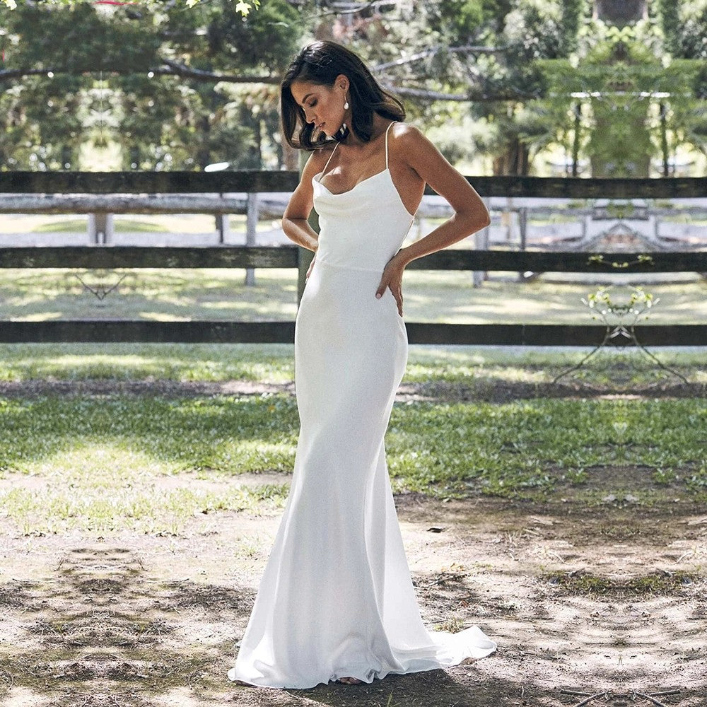 Classic Glamorous Silk Satin Wedding Dresses Chic ZW564 TANYA BRIDAL Classic Glamorous Silk Satin Wedding Dresses Chic ZW564 TANYA BRIDAL