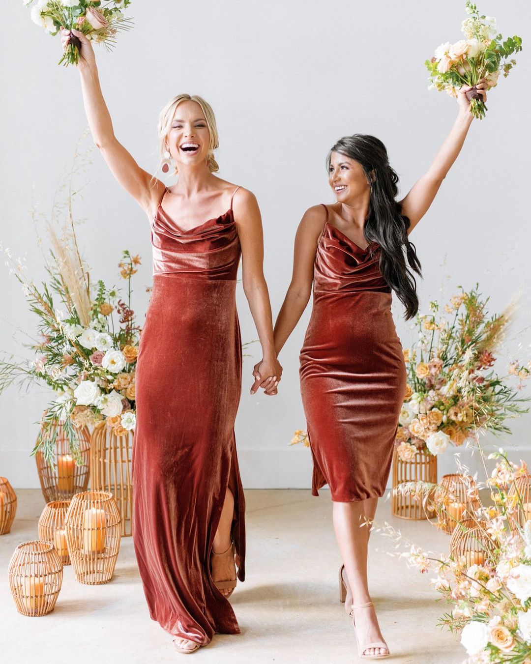 Sheath Velvet Bridesmaid Dresses Hot Split Wedding Guest Party Dress M TANYA BRIDAL Sheath Velvet Bridesmaid Dresses Hot Split Wedding Guest Party Dress M TANYA BRIDAL