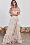 Lace Wedding Dress Boho Dreamy Engagement Gowns A Line Bridal Dress LTDZ291