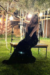 Black Sequins Long Mermaid FashionWomen Evening Dress Prom Gown