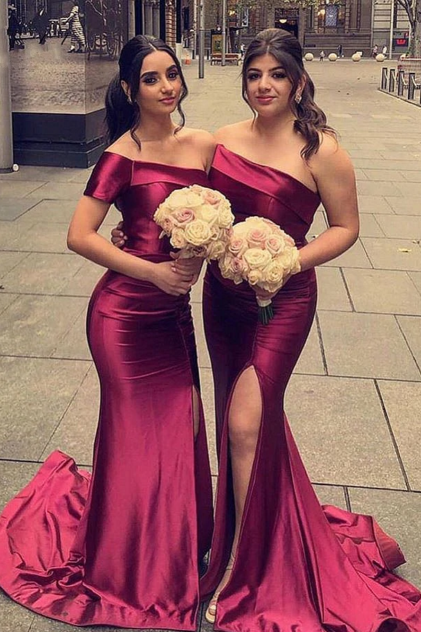 Wedding sales burgundy dress