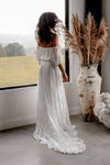 Lace Wedding Dress Boho Dreamy Two Pieces A Line Bridal Dress LTDZ290