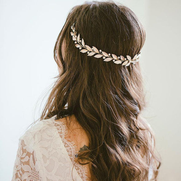 Bride Handmade Elegant Leaf Headband SPF021
