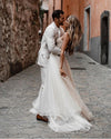 Bohemian A Line Long Wedding Dresses Nude Lining 2020 New Style