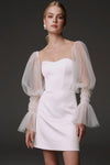 Plisse Tulle Puffy Long Detachable Wedding Sleeves