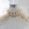 Champagne Luxury Wedding Cape Lace Beaded Feather 2m Length DJ008