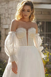 Puffy Plisse Tulle Detachable Sleeves Double Layers