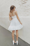 Flirty Rushed Tulle Bodice Wedding Dresses With Hand Beaded Bow ZW791