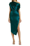 Dark Green Short Cocktail Dresses Straight One Shoulder Lady Dresses