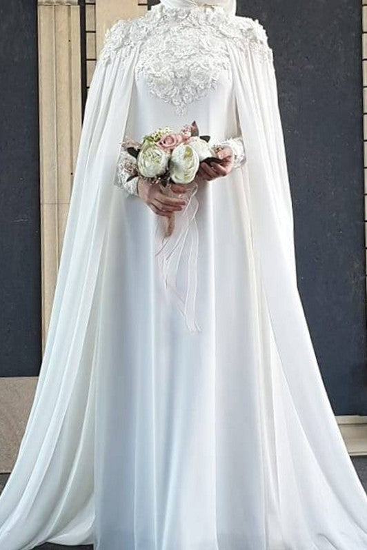 Muslim Robe De Mariée Wedding Dresses With Hijab