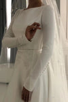 Vestido De Novia Long Sleeves Muslim Bridal Wedding Gown