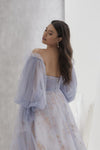 Detachable Tulle Sleeves Cuffed With Simple Tie Billowing DG202