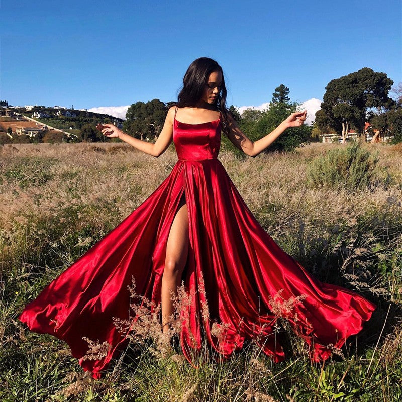Sexy Criss-Cross Back Long Prom Dresses TANYA BRIDAL Sexy Criss-Cross Back Long Prom Dresses TANYA BRIDAL