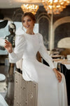 Modest A Line Long Sleeves Wedding Dress Vintage Gown