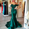 Emerald Green Bridesmaid Dresses With Ruffles Mermaid Off Shoulder Wedding Gust Dress Junior Maid of Honor Gowns