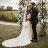 Mermaid Lace Ivory Wedding Dresses With Nude Lining