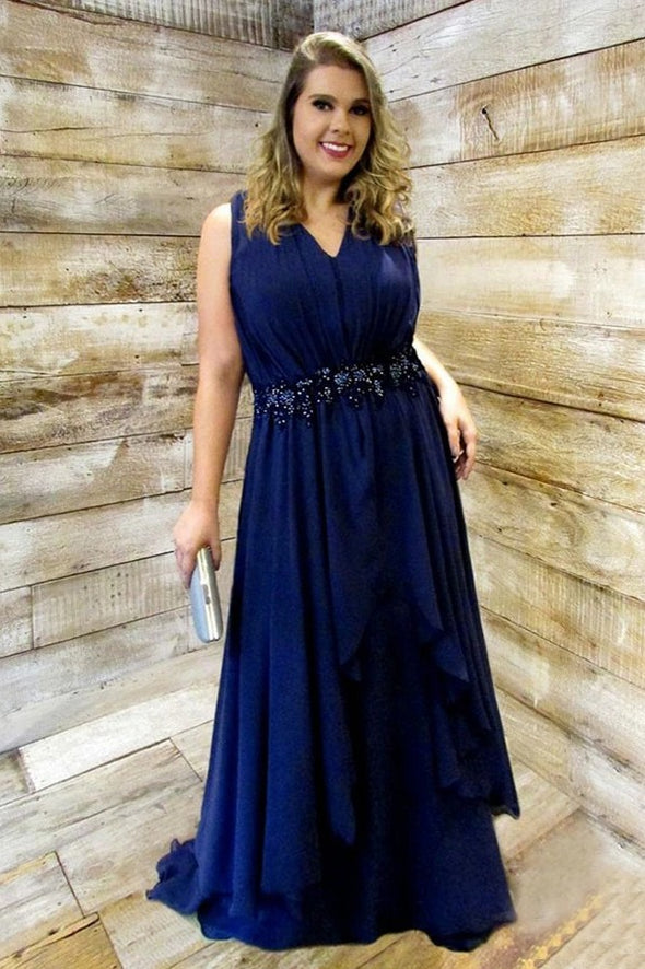 Ruched Chiffon Plus Size Mother Of The Bride Dress