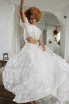 Lace Wedding Dress Boho Dreamy Two Pieces A Line Bridal Dress LTDZ290