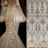 Luxury Wedding Dress Ivory Sequins Embroidery Lace Material