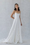 A Line Scoop Neck Backless Boho Bridal Gowns Chic ZW899