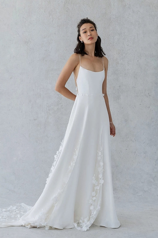 A Line Scoop Neck Backless Boho Bridal Gowns Chic ZW899 TANYA BRIDAL A Line Scoop Neck Backless Boho Bridal Gowns Chic ZW899 TANYA BRIDAL