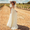 Classic White Point Long Wedding Dress Abito Da Sposa TBW18
