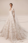 Long Sleeve Lace Wedding Dresses Open Back Elegant Noivas ZW936
