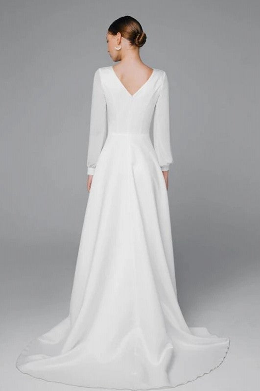 Robe De Mariee White Simple Beach Wedding Dress