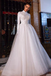 Muslim Arabic Wedding Dress Lace Dubai Bridal Gowns