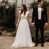 Lace Tulle A Line Wedding Dresses ZW345