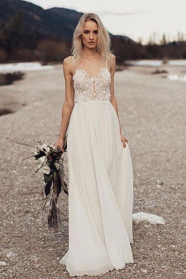 Bohemian Wedding Dresses A Line Backless TB1451 TANYA BRIDAL Bohemian Wedding Dresses A Line Backless TB1451 TANYA BRIDAL