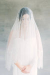 Bridal Veil Point Romantic Fingertip Lace Wedding Dotted Veils Without Comb DV026