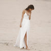 Spaghetti Straps Beach Chiffon Wedding Dresses