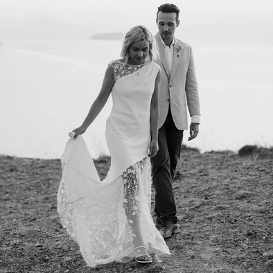 Lace Mermaid Bridal Gowns Fashion Bohemian Wedding Dresses DW408