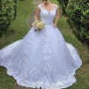 Illusion Vestido De Noiva Backless Ball Gown Wedding Dress 2020