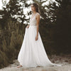 V-neck Top Lace With Beadings Simple Wedding Dresses