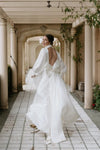 Wedding Dresses Backless With Bow Tie A Line Bridal Gowns ZW967