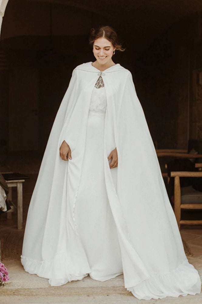 Muslim Soft Satin Wedding Long Cloak With Hood Cape ZJ053 – TANYA BRIDAL Muslim Soft Satin Wedding Long Cloak With Hood Cape ZJ053 – TANYA BRIDAL