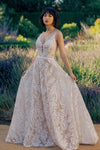 A Line V-Neck Elegant Backless Wedding Dresses Robe De Soriee ZW825