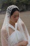 Long Pearls Wedding Long Veils Luxury Bridal Headpieces 3m Length