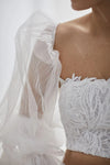 Gorgeous Pleated Tulle Detachable Wedding Sleeve Accessories DG012