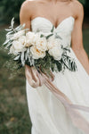 Sweetheart  Long A Line Wedding Dresses Chiffon  Beach Bride Dress TBW03