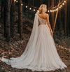 One Shoulder Applique Lace Wedding Dresses Sweep Train TBW82