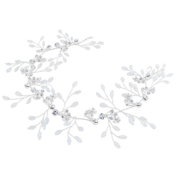 Bride Handmade Sliver Crystal Headband SPF019