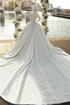 Lace Sequined Muslim Wedding Dresses With Hijab