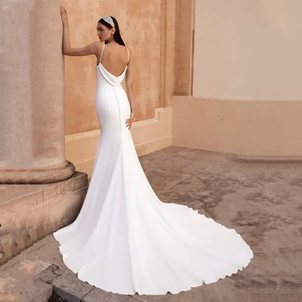 Crepe Mermaid Wedding Dress