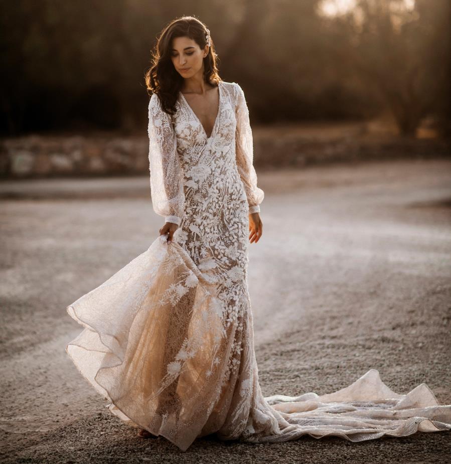 Luxury Bohemian Long Lace Wedding Dresses LTDZ432 – TANYA BRIDAL Luxury Bohemian Long Lace Wedding Dresses LTDZ432 – TANYA BRIDAL